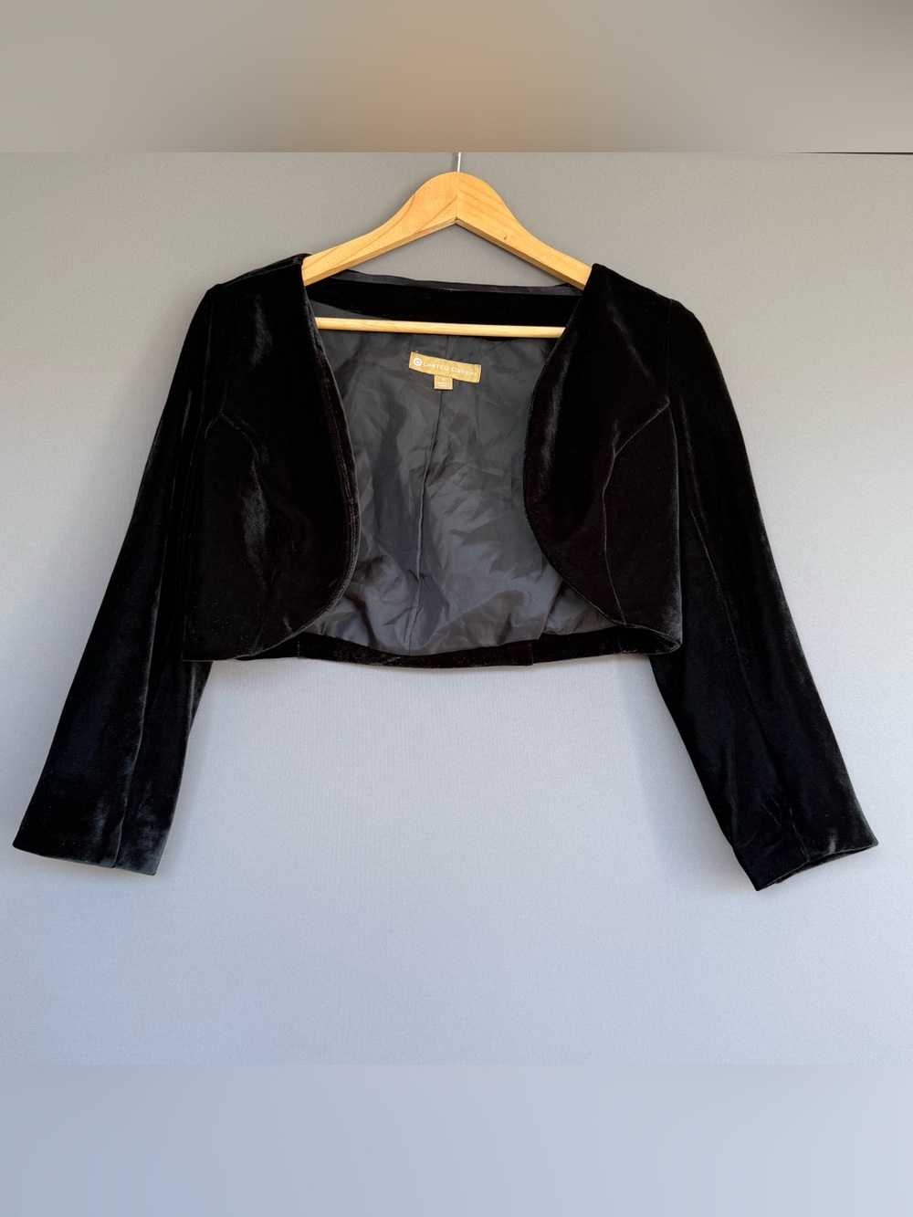 Target Limited Edition Velvet Cropped Bolero Jacket Women's Black Small